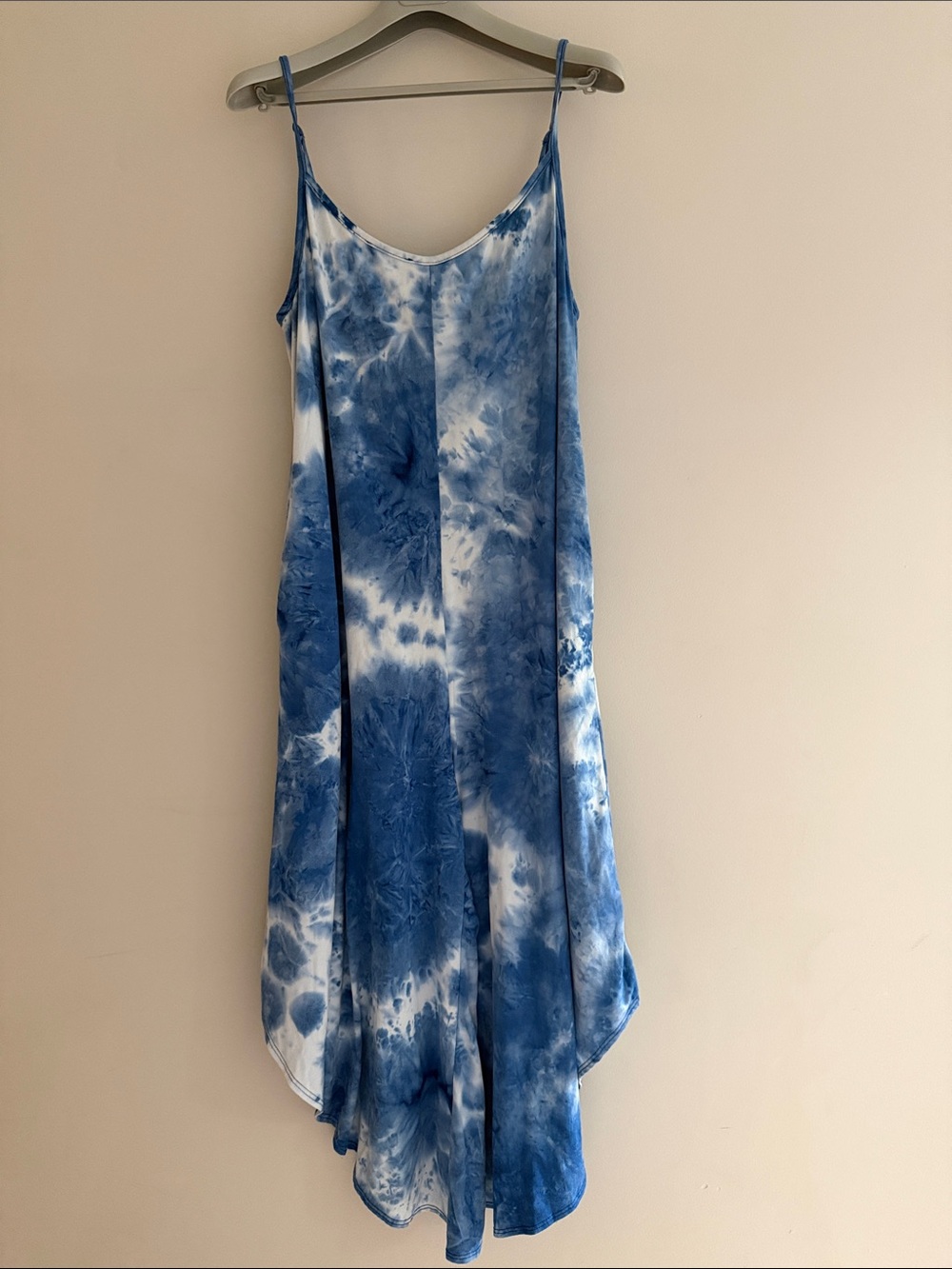 Tie-Dye Blue Wide Leg Jumpsuit